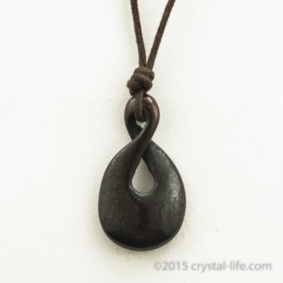 Maori Pikorua Pendants - Single Twist - Brown Wood | Crystal Life