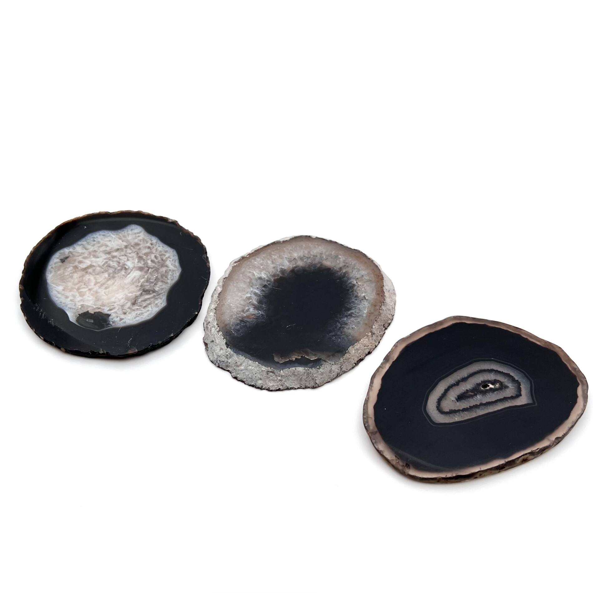 Black 2024 agate slices