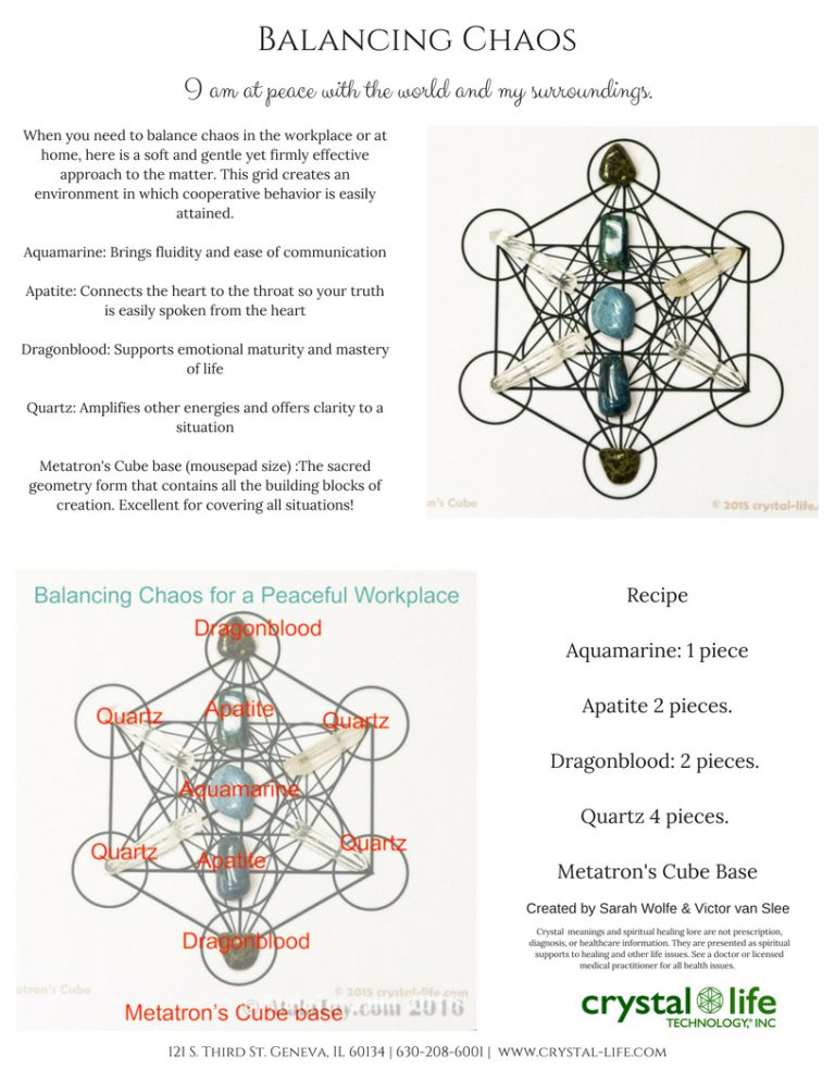 Balancing Chaos Crystal Grid | Crystal Life Technology, Inc.