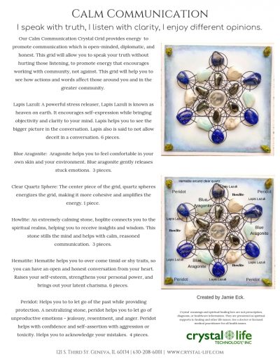 Calm Communication Crystal Grid | Crystal Life Technology, Inc.